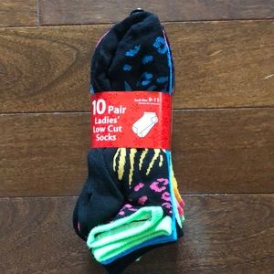 5/$25 Ladies Low Cut Socks 10 Pair Pack Brand NWT Size 9-11 Variety Pack